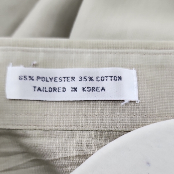 Pierre Cardin Tan Dress Shirt 17 1/2 - Picture 4 of 5
